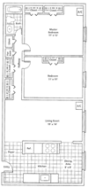 2 Bed 1 Bath